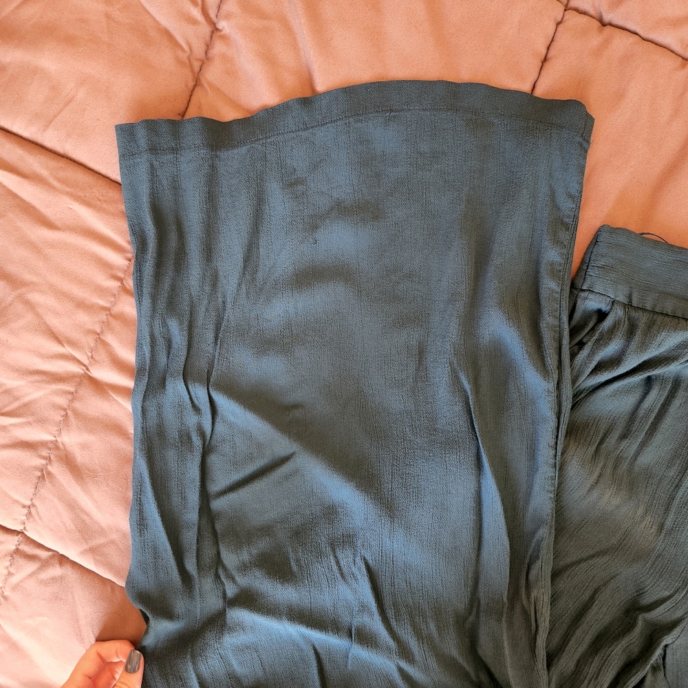 Free People Blue Flowy, Loose, Wide Legged Pants - Size Small - Picture 5 of 7